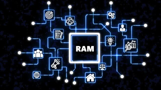 Virtual Private Server (RAM) Hosting Technology on Digital World Map Background Virtual Private Server Infrastructure Server Hosting Technology Illustration on Digital Map Background...