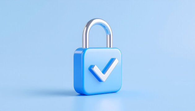 Blue Verified Lock Icon
