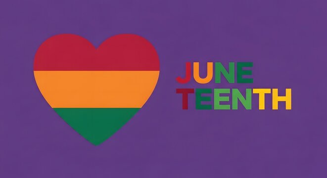 Juneteenth celebration symbol heart