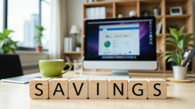 Savings growth strategy via compound interest plan setup for long term personal finance management and retirement wealth accumulation goals or budget security auditing