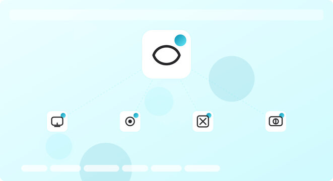 Modern UI flowchart with icons vector illustration