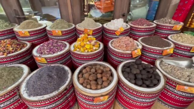Traditional Moroccan Spice Market Near Jemaa el Fna Marrakech