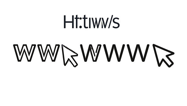 Cursor clicking on www website address bar, digital navigation and internet browsing concept, online access
