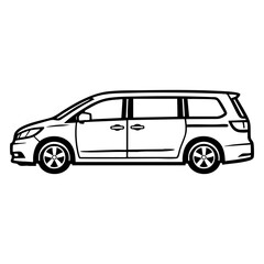Fototapeta premium Modern family minivan with sliding doors