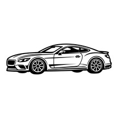 Naklejka premium Premium grand touring vehicle with elegant proportions