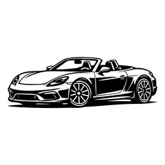 Obraz premium Convertible sports car with open-top design vector