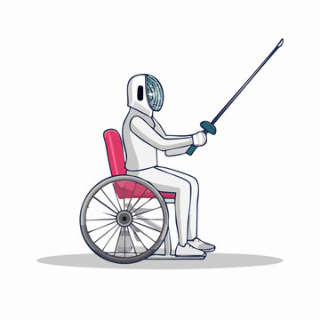 Fencer in Wheelchair