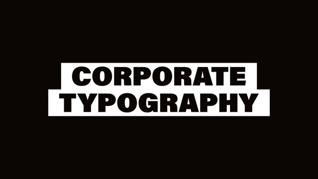 Corporate Typography