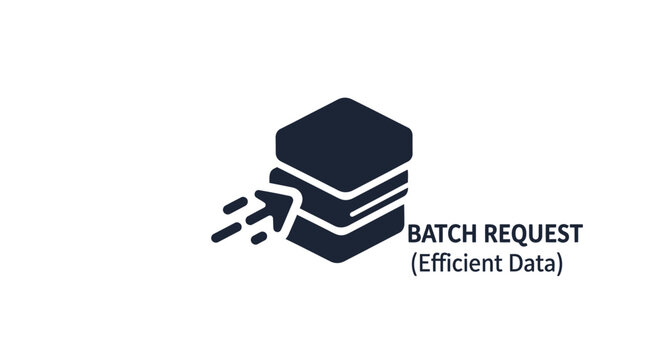 Batch Request Data Processing Icon with Arrows