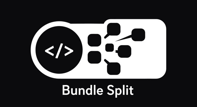 Bundle Split Code Icon - Software Development and Data Processing Concept