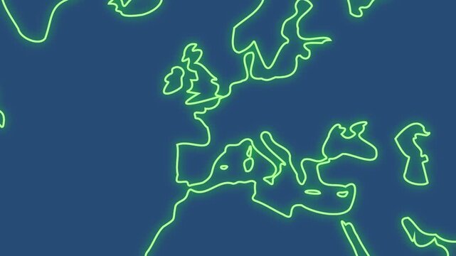 France Geographic Focus Expanding from Worldwide Map in Modern Motion Design