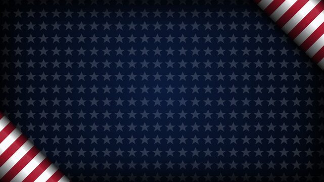 Premium American Patriotic Corner Banners Flag Background - 4K Red White Blue, Stars and Stripes