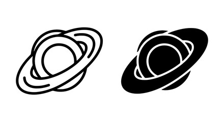 Cosmic Planet Icons, Celestial Body Vector Graphics, Space Exploration Symbols © RAFI