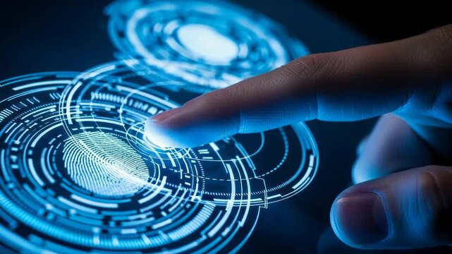 Fingerprint biometric authentication on digital interface