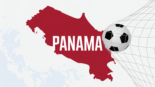Panama soccer team map illustration
