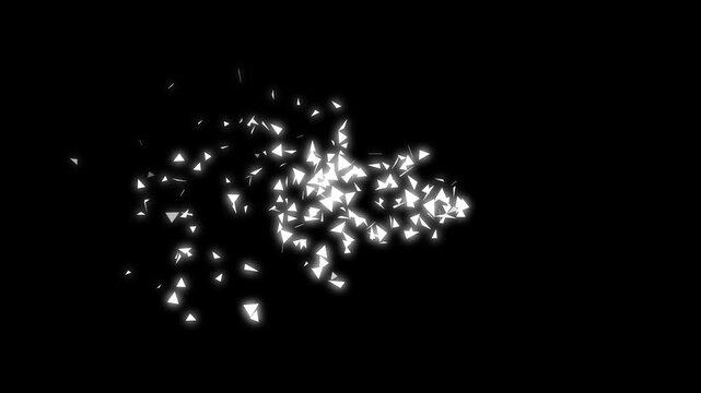 Glitter particles animation background for titles and logo reveal, abstract intro logo reveal transition alpha animation, luxury sparkling particle effects for premium video editing 4K