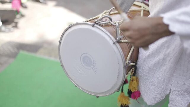 Indian wedding rituals - playing the drums