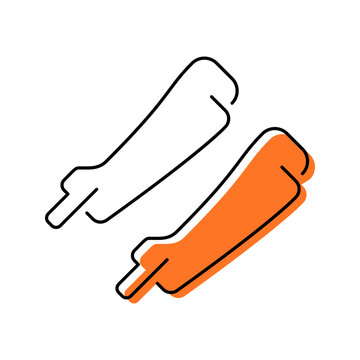 Horse girth icon. Sports and riding tack line symbol. Color.