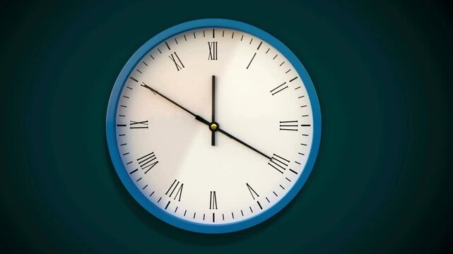 Time-Lapse of Wall Clock Hands Spinning Fast Showing Passing Time