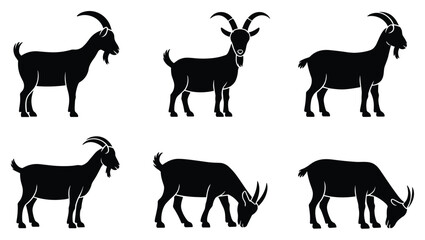 Fototapeta premium Goat Silhouettes Collection
