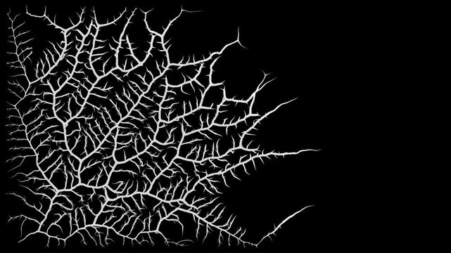 Animated branching growth pattern