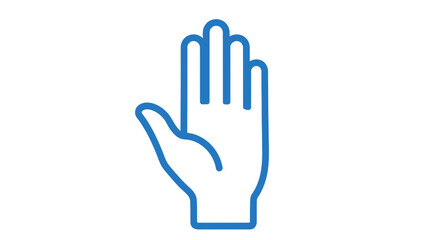 Fototapeta premium Blue hand icon