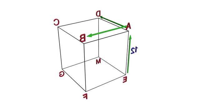 Math cube shape geometric bg able to loop endless 4k