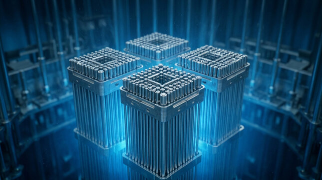 AI-generated fuel assemblies (TVS) for nuclear reactor, containing nuclear fuel for thermal energy generation