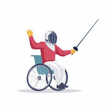 Paralympic Fencer in Wheelchair