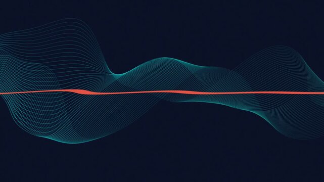 Abstract Audio Wave Motion Graphics Background