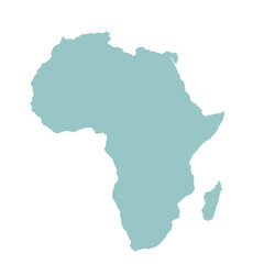 Obraz premium Map of Africa, sign silhouette. World Map Globe. Vector Illustration isolated on white background. African continent.