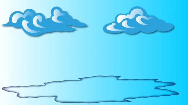 Cartoon Cloud Sky Motion Graphics Background