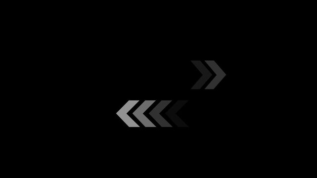 Abstract motion graphic with rows of gray chevrons pointing opposite ways