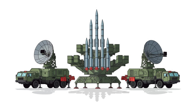 Military Radar Missile Defense System.