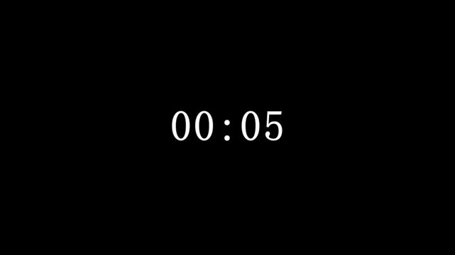 Digital clock timer displaying seven seconds on black background countdown