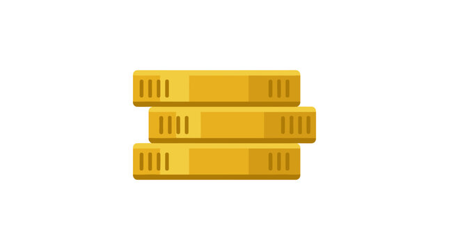 Stack of gold coins vector illustration isolated on white background