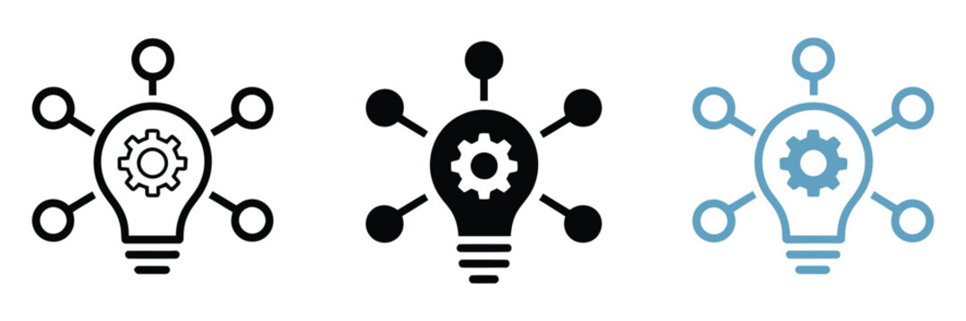 Problem solving icon representing solution thinking, analytical reasoning, troubleshooting, and decision making process for business and education