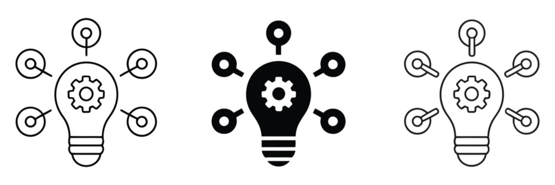 Problem solving icon symbolizing critical thinking, solution finding, logical analysis, and strategic decision making process