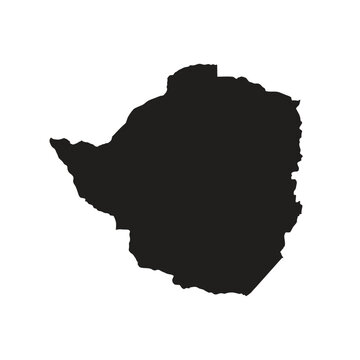 zimbabwe map silhoutette Suitable for posters and web icons
