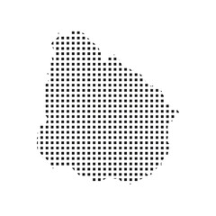 Fototapeta premium uruguay map pixel art Suitable for posters and web icons