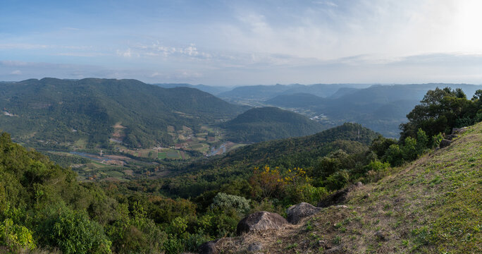 View of the paragliding launch ramp.