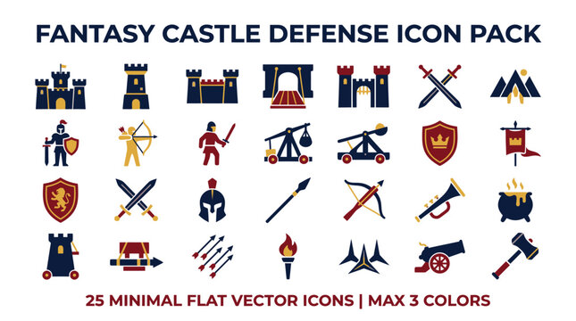 Fantasy Castle Defense Icon Pack.