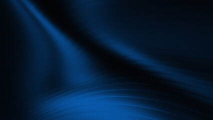 Fototapeta premium blue curved lines that look like streams of light, smoke, or folds of silk blown by the wind 