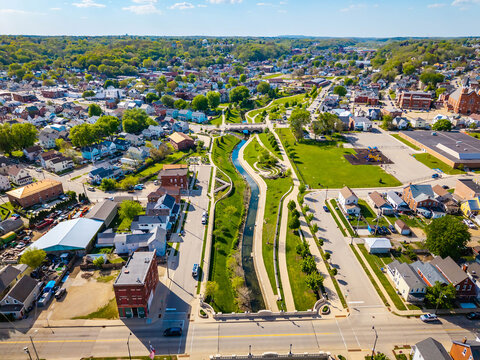 Aerial View of Bee Branch Creek Greenway