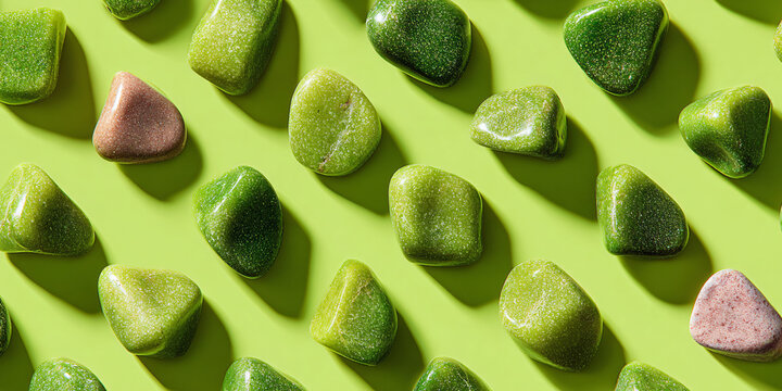 Seamless Jade Nephrite Tumbled Stones Pattern