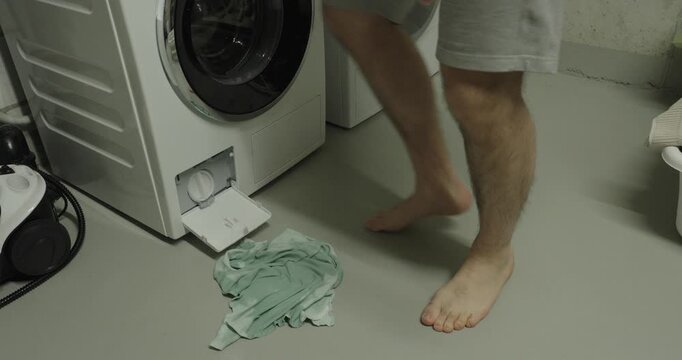 Washing Machine Flood Causing Water Damage in Laundry Room
