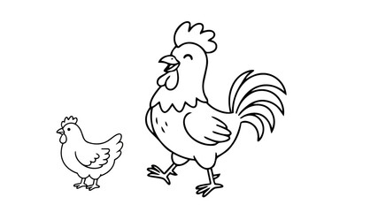 rooster isolated on white © Abdur