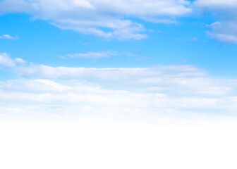 Obraz premium Beautiful blue sky with white fluffy clouds