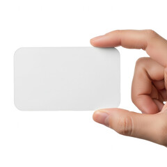 Obraz premium Hand holding blank white business card