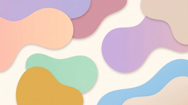 Organic Blob Abstract Flat Background